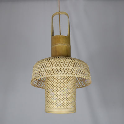 Menggantung Cina bambu lentera lampu bambu tenun lentera