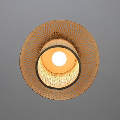 Menggantung Cina bambu lentera lampu bambu tenun lentera