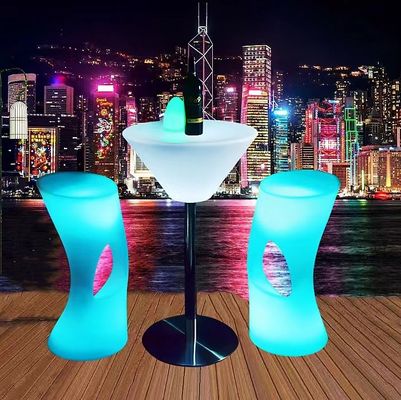 Adaptor Manual Remote Control PE Plastik Cahaya LED Cocktail Meja untuk Klub Malam