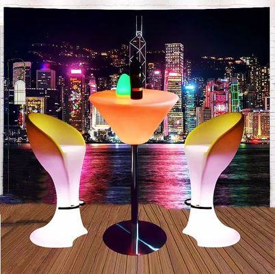 Adaptor Manual Remote Control PE Plastik Cahaya LED Cocktail Meja untuk Klub Malam