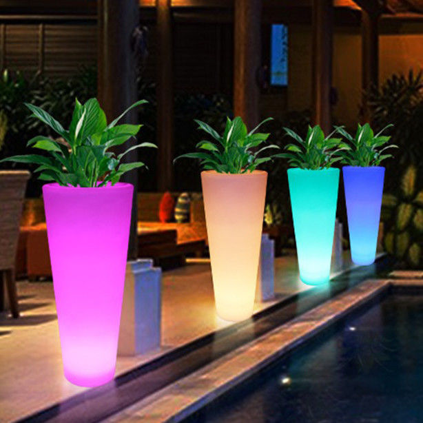 Pameran Botol Bunga Bercahaya Botol Tanaman Taman Berwarna-warni Botol Tanaman Plastik Lampu Lantai Penanaman Untuk Pesta Sewa