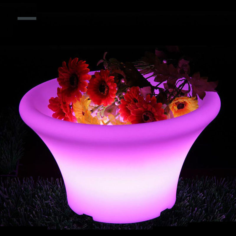 PE Plastik 16 Warna Mengubah Dekorasi Natal LED Cahaya Botol Bunga Remote Control Multifungsi
