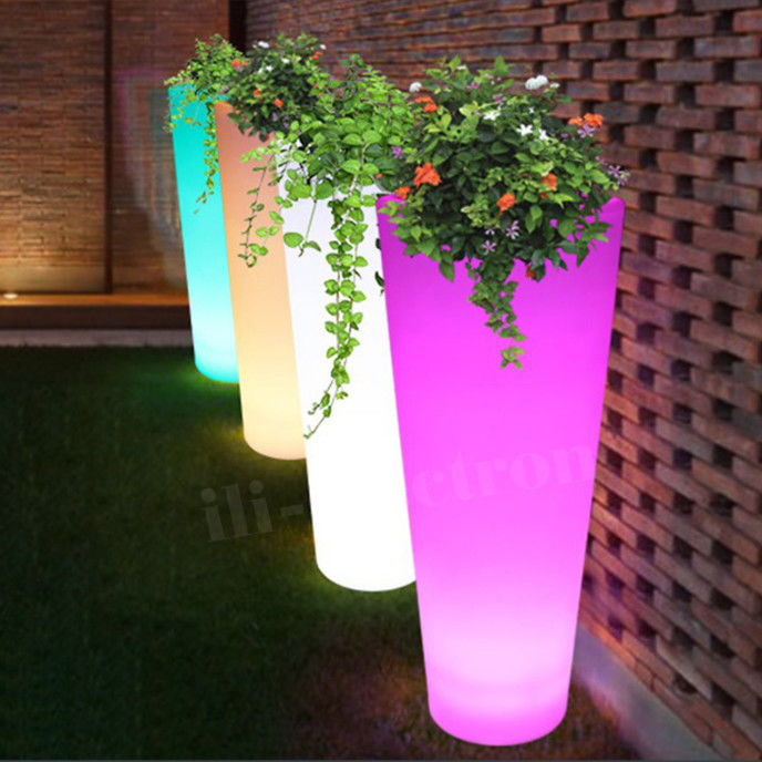 Outdoor Waterproof Led Flower Planters Jenis Kontrol Sentuh