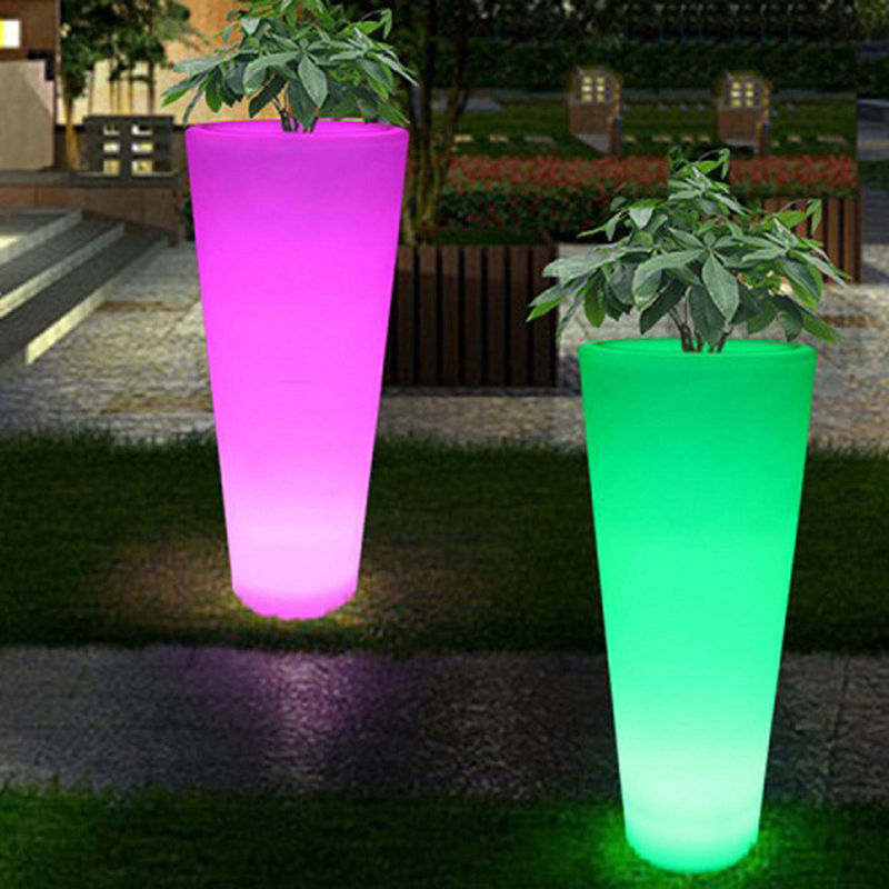 Remote Control Mengubah Warna Led Pot Bunga Untuk Toko Minuman