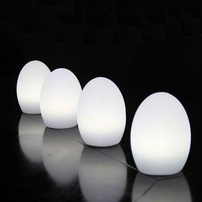 Lampu LED berbentuk telur tanpa kabel, lampu mood telur untuk klub malam di luar ruangan