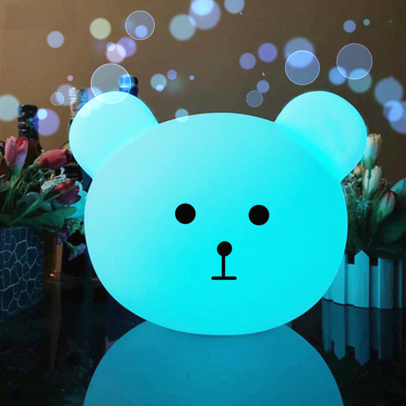 Mini Cute Bear Anak Bayi Dekorasi Indoor Portable LED Malam Lampu Lampu
