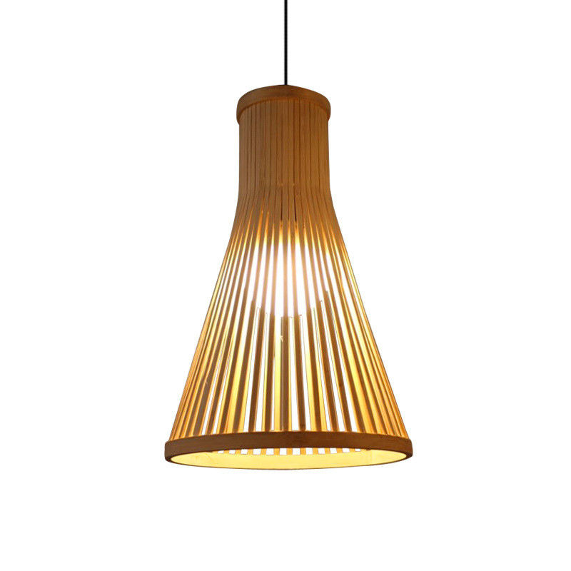 Lampu gantungan Rattan yang disesuaikan, Lampu Bambu Tenun Nordic untuk pencahayaan dalam ruangan