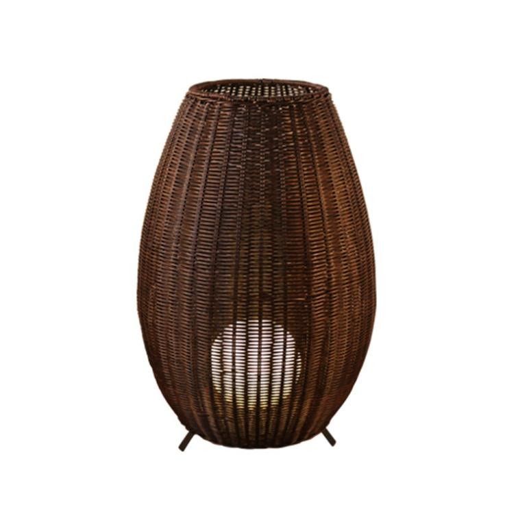 35cm/45cm/78cm/128cm tinggi lampu berdiri artistik lampu lantai rotan wicker