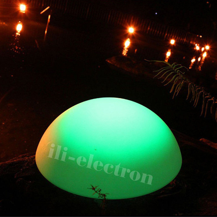 PE Plastic LED Half Sphere Light Rechargeable Untuk Dekorasi Natal