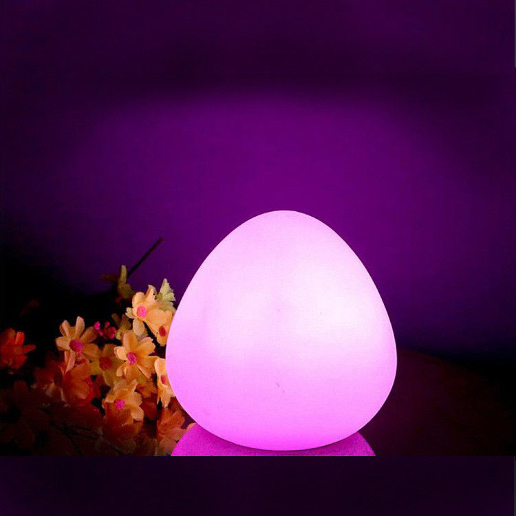 Lampu malam berbentuk telur berwarna-warni lampu LED nirkabel dengan remote control