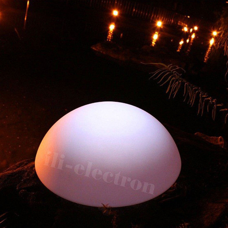 cahaya dekoratif led plastik warna-warni tahan air setengah lingkaran