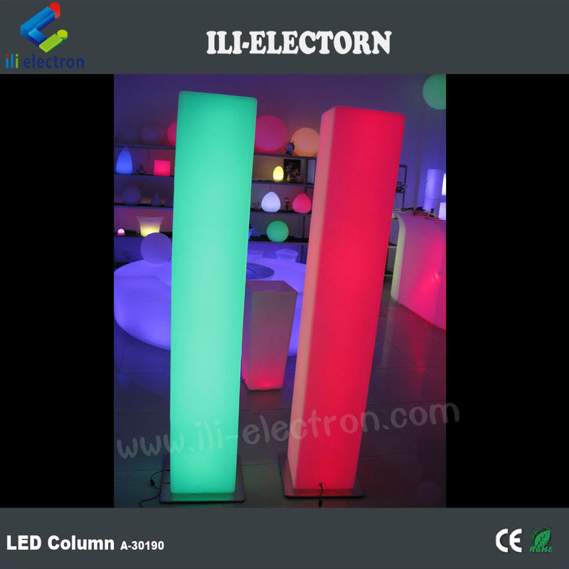 Infarad remote control warna-warni LED dekoratif pilar pernikahan plastik kolom