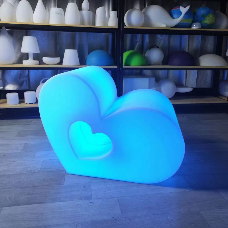 Kreatif Berwarna Led Bercahaya Heart Stools Heart Kursi Untuk Acara