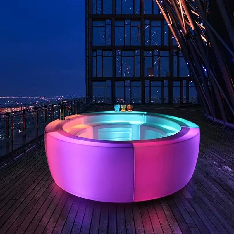 Bulat Berwarna Cahaya LED Bar Counter Tercahya Sertifikat CE