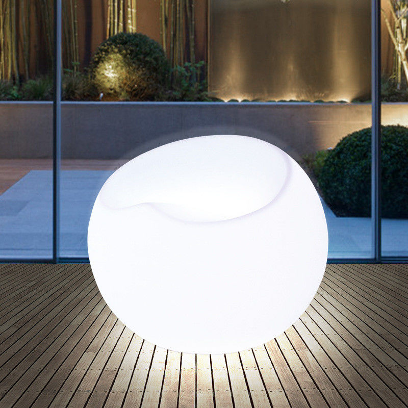 Modular Mengubah Warna Kursi Puff Plastik Furnitur Lounge Led Light Up Sofa