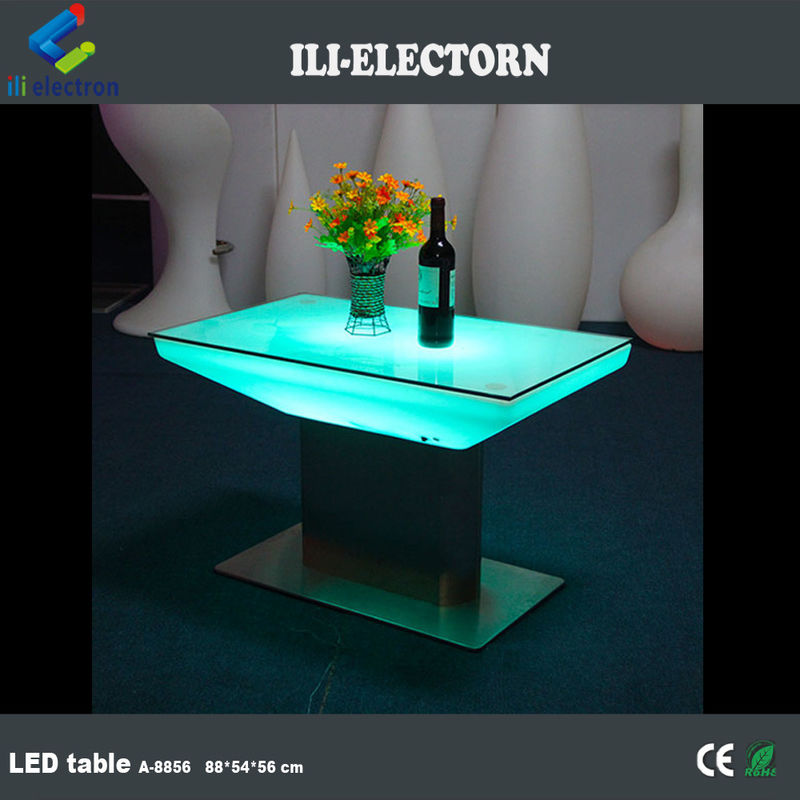 furnitur bar LED berwarna-warni lampu meja bercahaya meja kopi